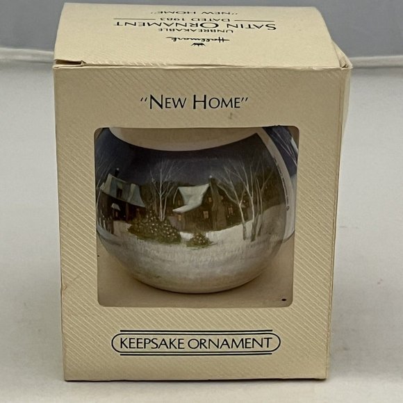 Vintage 1983 Hallmark New Home Satin Ball Keepsake Christmas Ornament - Picture 13 of 16